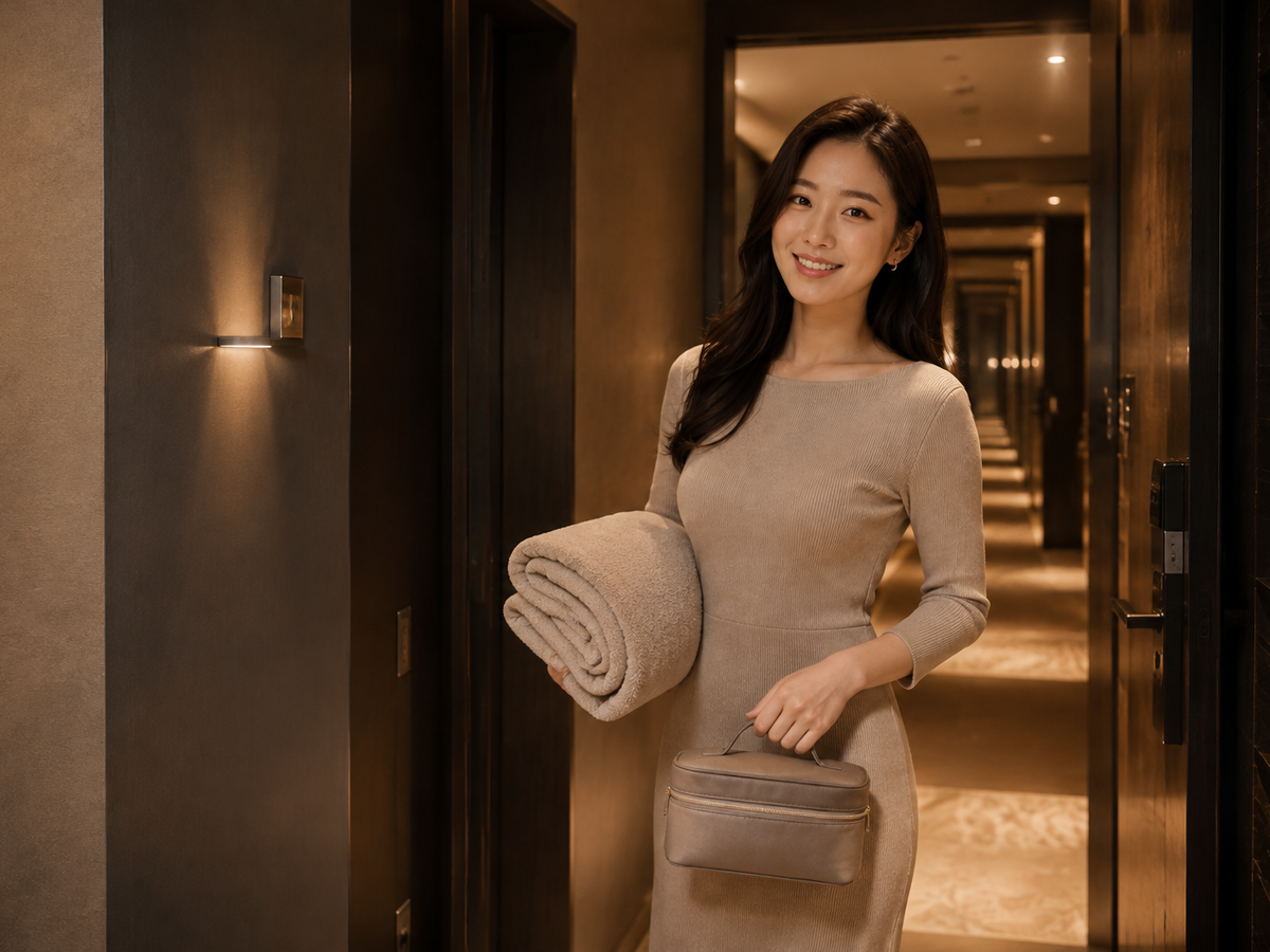 서울 영등포구 방문 홈케어 일정을 준비하는 젊은 성인 한국 여성 관리사